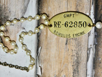 Vintage Tag Necklace Rare GMPT general motor romulus engine tag