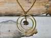 Double Circle Necklace, Gold Infinity Pendant