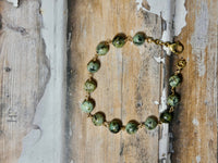 Turquoise Bracelet, beaded gemstone bracelet