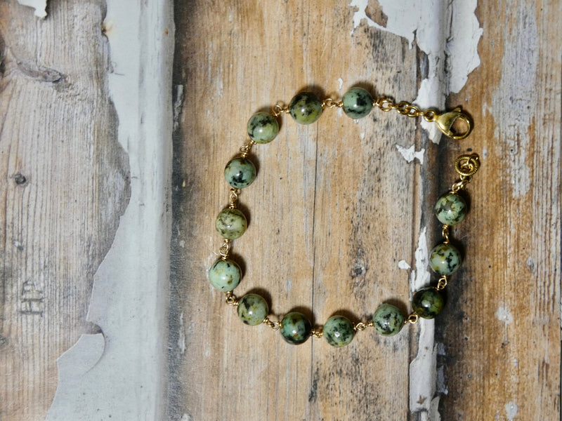 Turquoise Bracelet, beaded gemstone bracelet