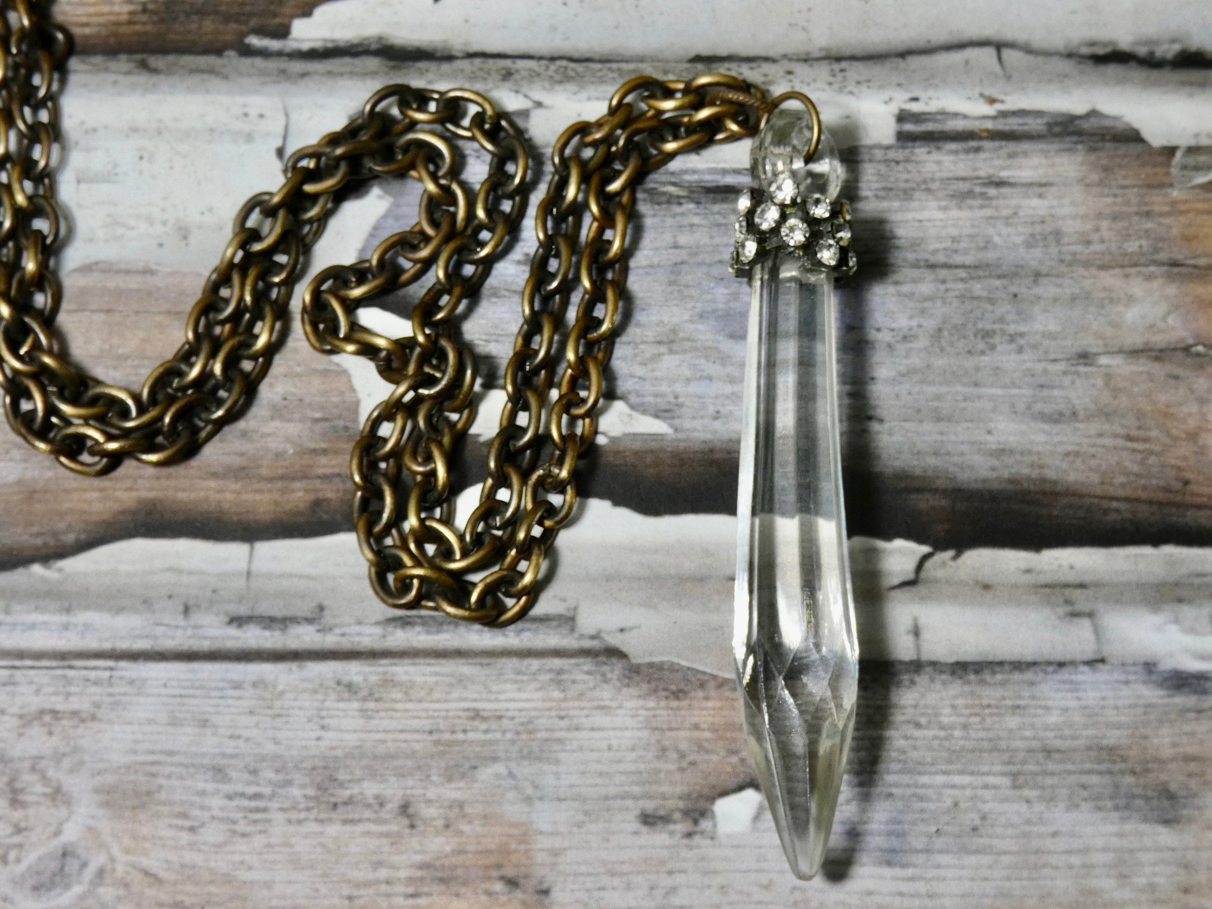 Crystal chandelier Necklace, One of a Kind Vintage