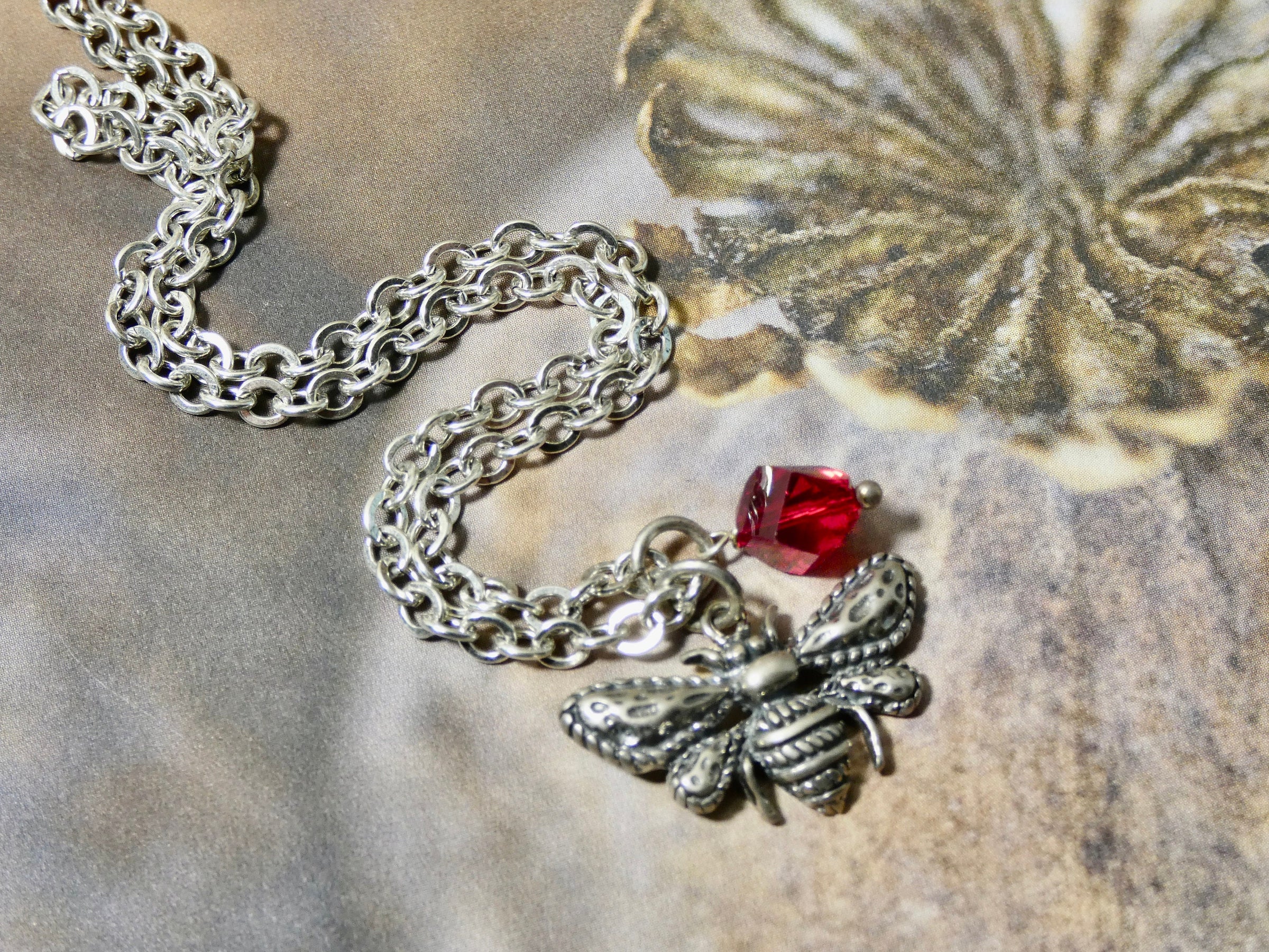 Bee Sterling Charm Necklace