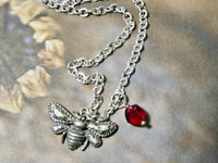 Bee Sterling Charm Necklace