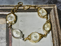 Vintage Watch Bracelet, One of a Kind Bracelet, Two tone Watch Bracelet- BBB