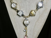 One of a kind vintage watch necklace, stunning rare vintage watches