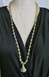 One of a kind vintage necklace hand knotted glass beads