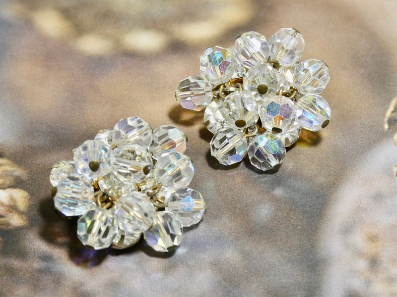 Vintage crystal beaded earrings