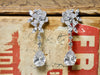 Vintage Style Rhinestone Earring, Dangle with Cubic Teardrop, The Perfect Bridal Earring