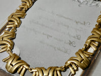 Matte gold collar necklace