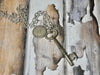 Skeleton Key and Old World Coin Necklace