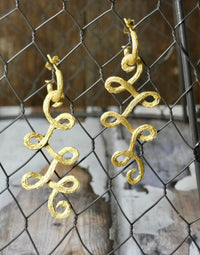 Matte Gold Earring, Beautiful designed earring