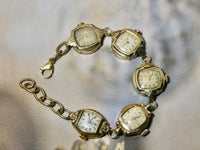Vintage Watch Bracelet, One of a Kind Bracelet, All Gold plated Watch Bracelet- IBB