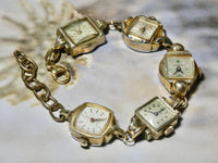 Vintage Watch Bracelet, One of a Kind Bracelet, All Gold plated Watch Bracelet- JBB