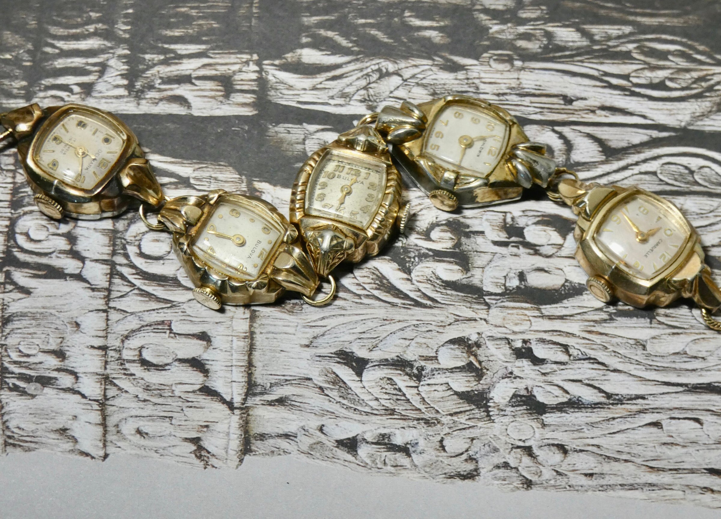 Vintage Watch Bracelet, One of a Kind Bracelet, All Gold plated Watch Bracelet- MBB