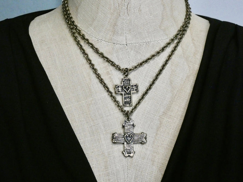 Cross Necklace, bronze greek cross, a perfect religious gift