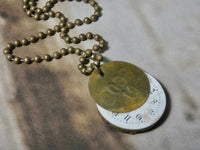 Gear necklace, steampunk altered brass watch necklace