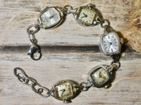 Vintage Watch Bracelet, One of a Kind Bracelet, All Silver plated Watch Bracelet- DBB