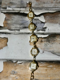 Vintage Watch Bracelet, One of a Kind Bracelet, All Gold plated Watch Bracelet- CBB