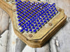 Vintage decor rhinestone jewelry warehouse sample, stunning blue rhinestone #6265