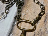 Skeleton Key Pendant, large key necklace