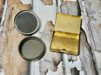 One of a Kind Vintage metal jewelry box pill box or treasure box, choose round or rectangle