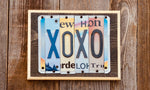 XOXO License Plate Sign 