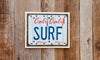 Surf License Plate Sign