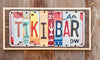 Tiki Bar License Plate Sign